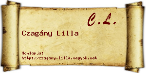 Czagány Lilla névjegykártya